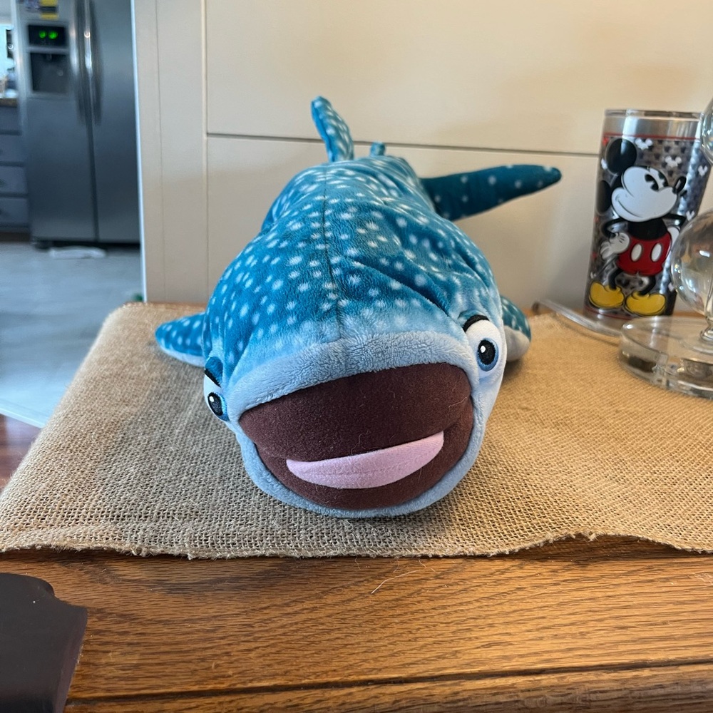 Disney Blue and White Plush Whale Shark from Dory movie